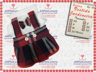 Vestido Jardineira Xadrez