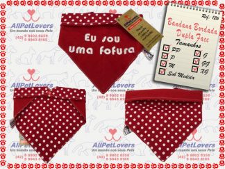 Bandana bordada dupla face